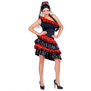 Widmann Déguisement Danseuse Flamenco Espagnol Femme S Noir 09891 S - Coloris : Noir09891