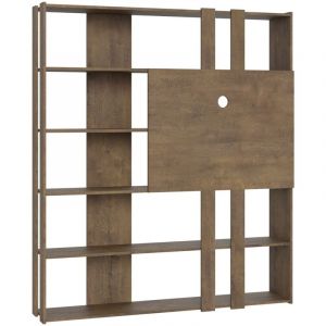 Composition l Kato 6R 2 faces 2 bandes longues 2 bandes courtes 2 bandes moyennes Panneau tv Noyer