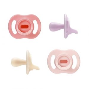 Tommee tippee Tétine Ultra-légère Toujours en Place, 0-6 mois, lot de 4, conception monobloc en silicone