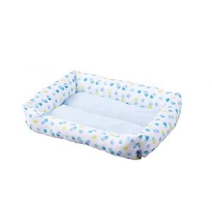 Iris Ohyama Lit, Coussin, Panier pour Chien, Chat, Bi-face avec rebord, Nylon, L50 x P65 x H14 cm, PCSB-20L, Pois