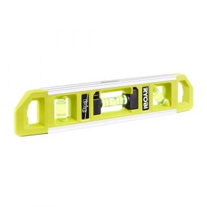 Ryobi Niveau à bulle de 22,8 cm avec double base aimantée - léger et mniable - RHLTL-228
