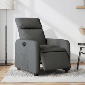 VidaXL Fauteuil inclinable électrique Gris foncé Tissu 3206682