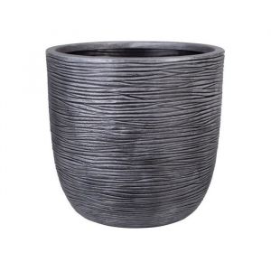 Strata Pot de fleur - L - Rond - Amalfi - &Oslash; 42.5cm x 40cm H - Couleur Etain