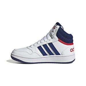 Adidas Hoops Mid Basket, FTWR White/Victory Blue/Better Scarlet, 38 EU