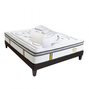 BELLECOUR LITERIE Pack anti punaise REINA 2.0 140x190 cm Matelas + Sommier + Accessoires