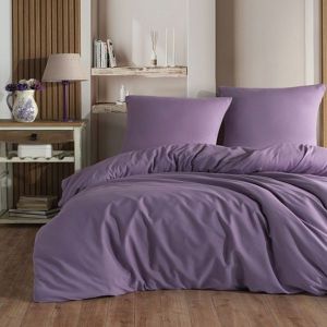 M'DECO Parure de lit UNI Violet, 140x200cm