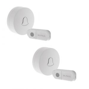 Otio Lot de 2 carillons sans fil mobiles 50m