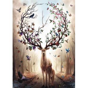 Ravensburger Puzzle 1000 pièces-Cerf Fantastique Adulte, 4005556150182, Multicolore