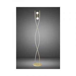 Diyas Lampadaire Dali 2 Ampoules G9, laiton poli