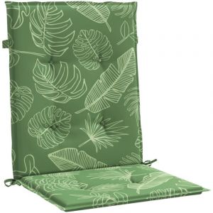 VidaXL Coussins de chaise à dossier bas lot de 2 modèle de feuille, coussin, coussin de chaise, coussin de siège, coussin de canapé