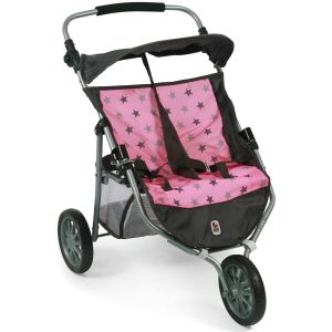 Bayer Chic 2000 2000 697 83 Poussette Jogger 3 roues pour poupées jumelles - Coloris 83