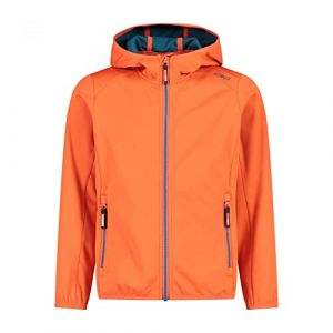 CMP Veste softshell légère pour enfants avec capuche fixe, Campari, 104