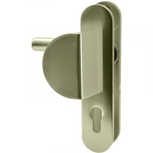 Bricard - Paire poignees de porte aluminium blindee Bricard Osmose 190 mm bequille aileron trou cylindre