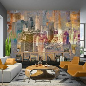 Artgeist Papier peint - City ??in the mist 100x70
