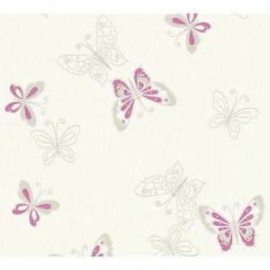 Papier peint motif animal 347651 GU papier peint intissé lisse avec des motifs animaux mat pourpre argent 5,33 m2 Profhome