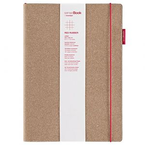 Transotype Carnet de notes sensebook red rubber, modèle l, feuilles quadrillées 75020402