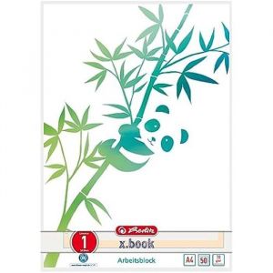 Image de Herlitz Bloc de cours GREENline A4, 50 feuilles, réglure 1 - Lot de 6