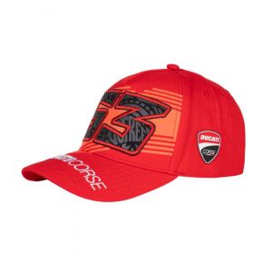 VR46 Casquette 63 Pecco Bagnaia Ducati Corse Moto Gp Officiel Enfant Taille Unique Rouge