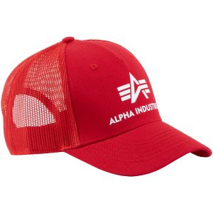 Alpha industries Basic Trucker Casquette Trucker pour Hommes Speed Red