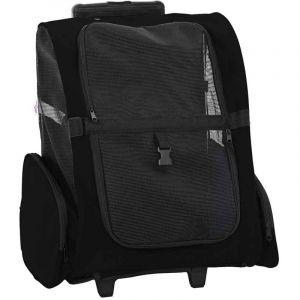 VidaXL Chariot pour animaux de compagnie 3 en 1 Design Noir 48 x 32 x 57 cm Tissu Oxford