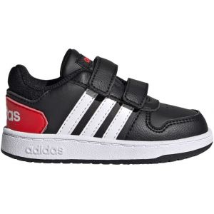 Adidas Hoops 2.0 CMF, Sneaker Mixte bébé, Core Black/Cloud White/Vivid Red, 23 EU