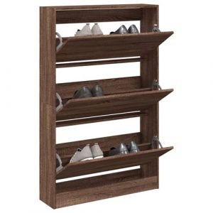 VidaXL Armoire à chaussures chêne marron 80x21x125,5cm bois ingénierie