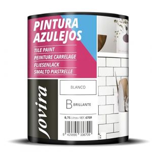 JOVIRA PINTURAS Peinture Carrelage Donnez une nouvelle image à votre cuisine et salle de bain. (750 ml, Blanc Brillant)