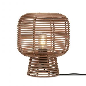 Good & Mojo Lampe &agrave; poser en rotin Tanami - naturel - 30 cm de haut - &Oslash; 27 cm