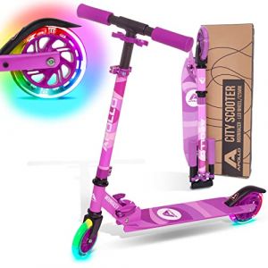Apollo Trottinette Moonracer 125mm enfant LED - violette