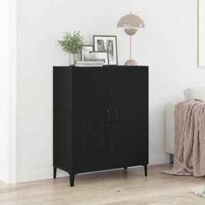 VidaXL Buffet chêne noir 69,5x34x90 cm bois d'ingénierie