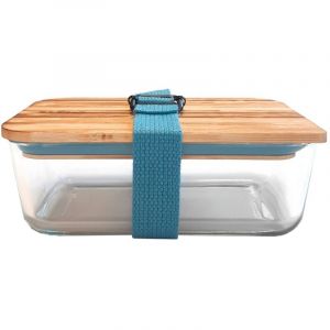 Image de Cookut Lunch Box en Bambou et Verre, Bleu
