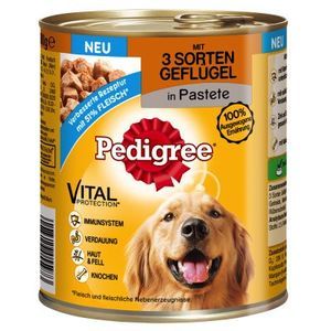 Pedigree Adult Classic - Paté pour chien : trio de volailles (12 x 800 g)
