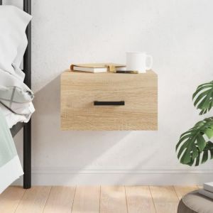 VidaXL Table de chevet murale chêne sonoma 35x35x20 cm 829826