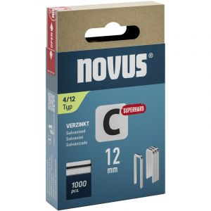 Novus Tools Agrafes C 042-0800 Type 4 à couronne étroite Gris 12 mm