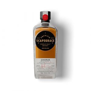 SCAPEGRACE - CHORUS Small Batch Limited Release - Whisky Single Malt - Origine : Nouvelle-Zélande - Notes d'Orange & de Canelle - Idéal en dégustation pure - 46% Alcool - 70cl