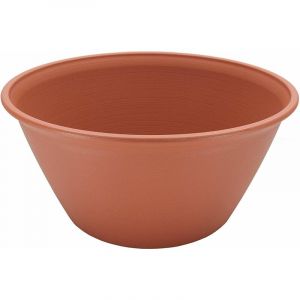 Iris Ohyama Pot de fleur rond &agrave; r&eacute;serve d'eau - Round Plant Pot - 450, plastique, brun, grand, 44,5 x 44,5 x 21,6 cm