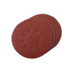 Silverline 10 disques abrasifs perforés auto-agrippants 150 mm