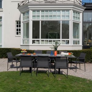 Wilsa Garden Salon de jardin 6/10p alu avec 8 fauteuils Modulo