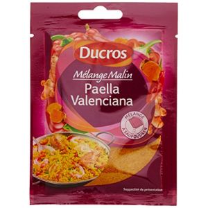 Image de Ducros M&eacute;lange pour pa&euml;lla valenciana, piment doux, curcuma, poivron rouge, thym - Le sachet de 20g