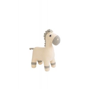 Peluche cheval en crochet MINI blanc cassé - Crochetts