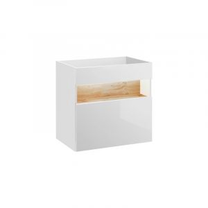 Meuble sous vasque mural - H 68 x l 60 x P 46 cm - Cara&iuml;be White