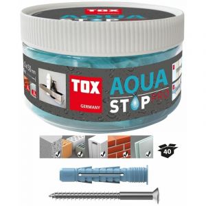 Tox Tous -Purpose cheville aqua stop pro 6x38 mm + vis dans une dose circulaire