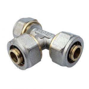 Monmobilierdesign Lot de 10_T&eacute; &agrave; visser tube PER &Oslash;16x16x16 mm