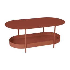 Fermob Table basse Salsa / 119 x 58 cm rouge en métal