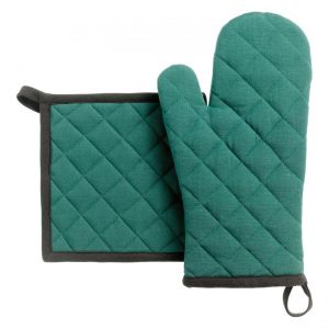 Winkler Lot gant de cuisine/manique recyclé Grace Paon 15 x 32