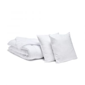 Bleu Câlin Pack couette tempérée 220x240cm + 2 oreillers moelleux 60x60cm