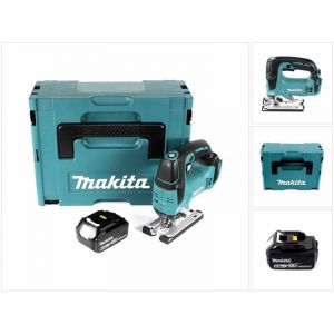 Makita DJV 182 G1J Scie sauteuse sans fil 18V Brushless 26mm + Coffret de transport Makpac + 1x Batterie BL1860B 6,0 Ah - sans Chargeur