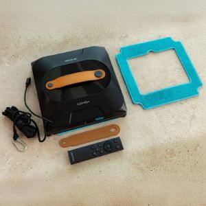 Cecotec Conga Windroid 1390 Double Spray Connecté, Robot Nettoyeur de Vitres 3 en 1, Nettoie et Sec, Double Pulvérisation, Application et Télécommande, 8 Modes, Rayon de Fonctionnement, 7,5 m, Corde