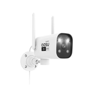 Aosu Cam&eacute;ra Wi-Fi Ext&eacute;rieure Cam&eacute;ra de Surveillance ext&eacute;rieure 2K, Vision Nocturne, &Eacute;tanche, Capteur de Mouvement, Audio Bidirectionnel, Enregistrement 24H/24 et 7J/7, 2,4 G