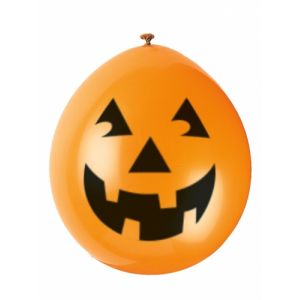 10 ballons citrouille souriante Halloween